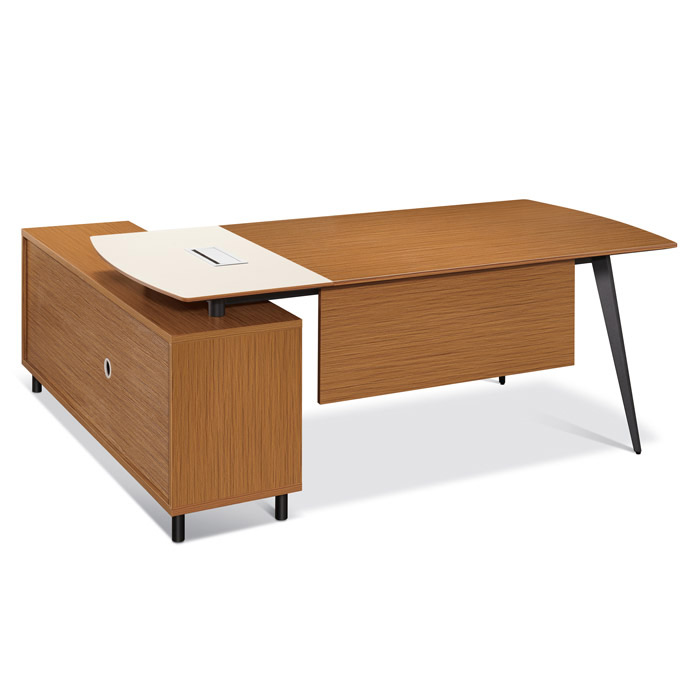 티크 마이스터 투톤 일자형 데스크