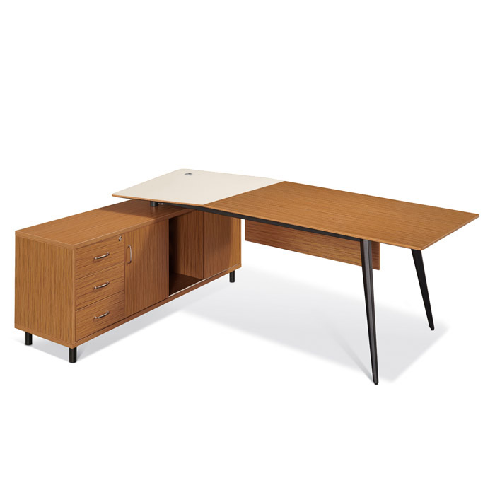 티크 마이스터 투톤 커브형 데스크