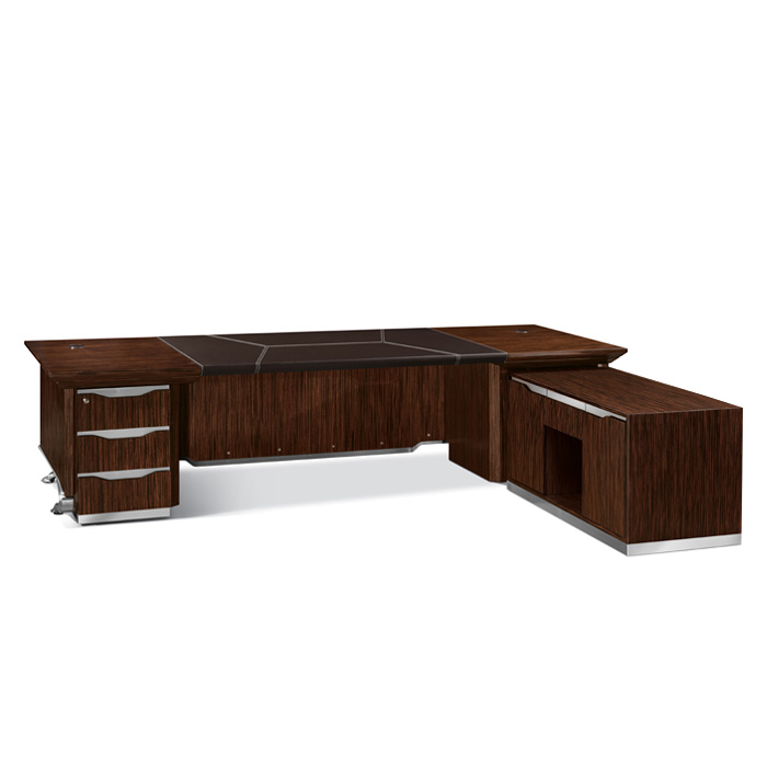 메가리코 흑단 책상 (사이드, 서랍 포함)