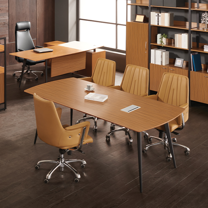 티크 마이스터 회의용 탁자(원톤, 배선덮개 포함)