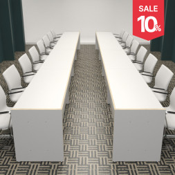 클레버 연결회탁 (크림화이트/ㅡ자형)