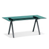 GST-601 사각 유리회탁(그린. 블랙하부)