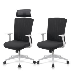 나이트 체어 화이트 프레임 (메쉬)