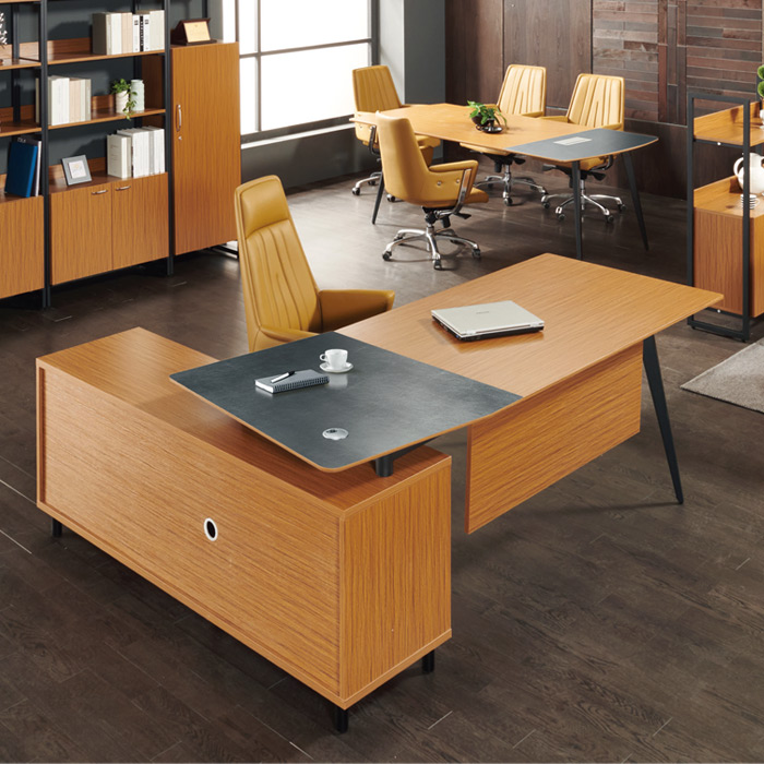 티크 마이스터 투톤 커브형 데스크