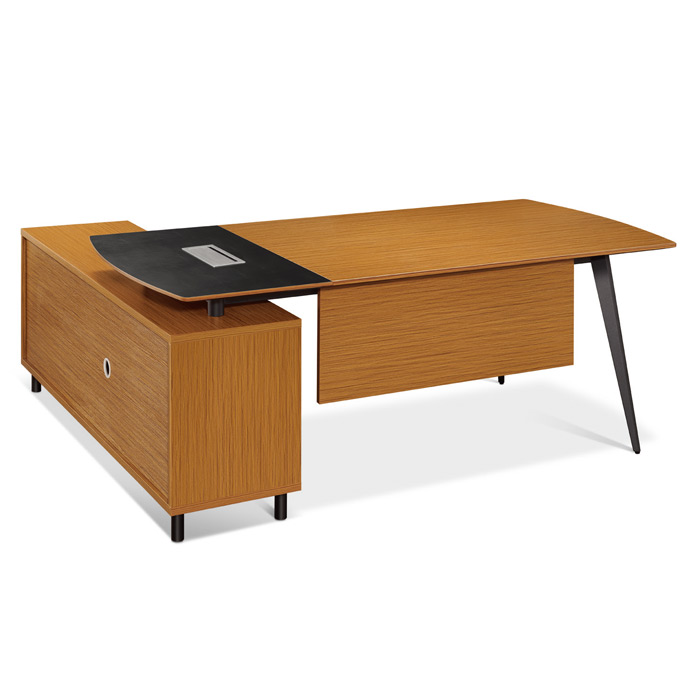 티크 마이스터 투톤 일자형 데스크