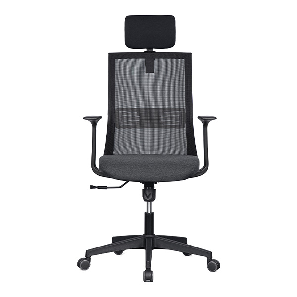 m19 메쉬 의자 (블랙 프레임 / 팔걸이 고정)