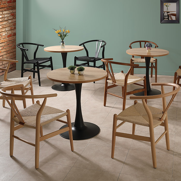 에틱 라탄 원목 의자